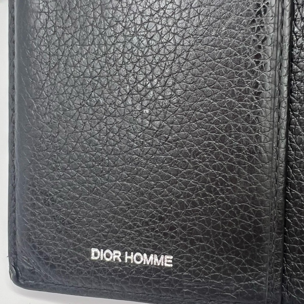🖤Dior HOMME Black Pebbled Leather Mens Signature Logo Long Wallet RARE!!!! 🖤 - Picture 4 of 11